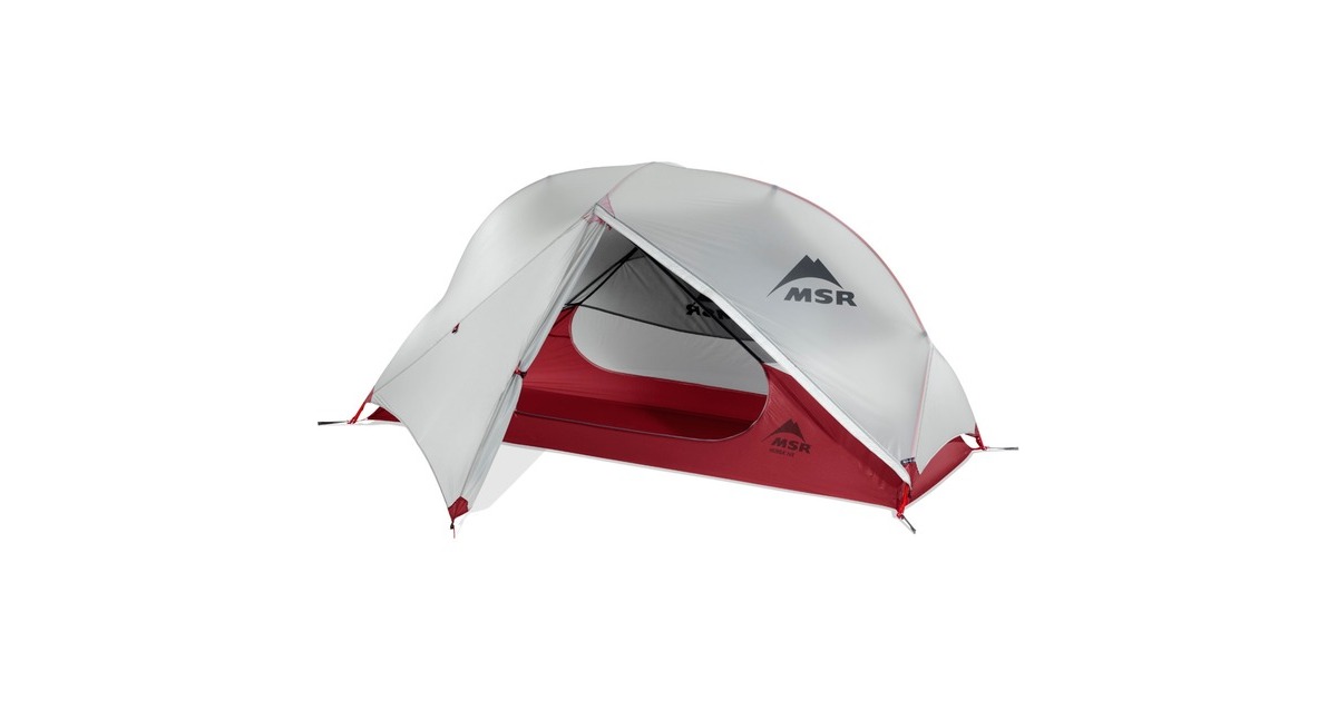 MSR Kuppelzelt Hubba NX Solo Gray(hellgrau/rot)