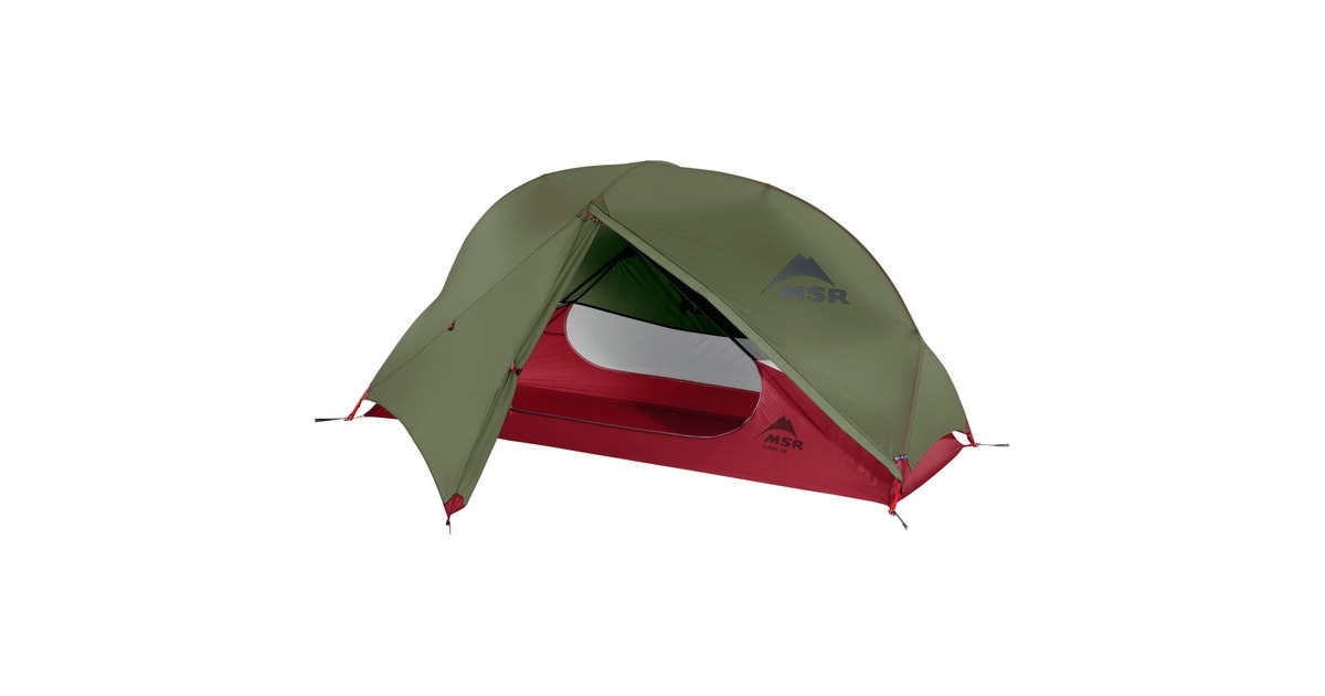 MSR Kuppelzelt Hubba NX Solo Green(olivgrün/rot)