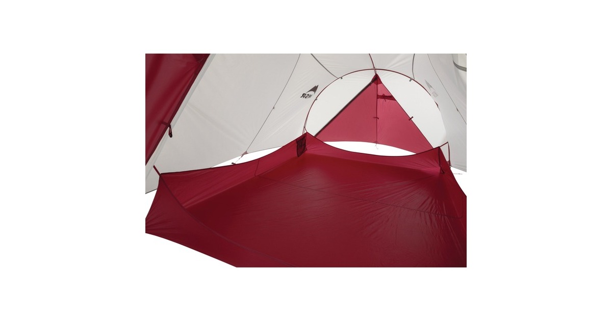 MSR Kuppelzelt Mutha Hubba NX 3 Gray(hellgrau/rot)