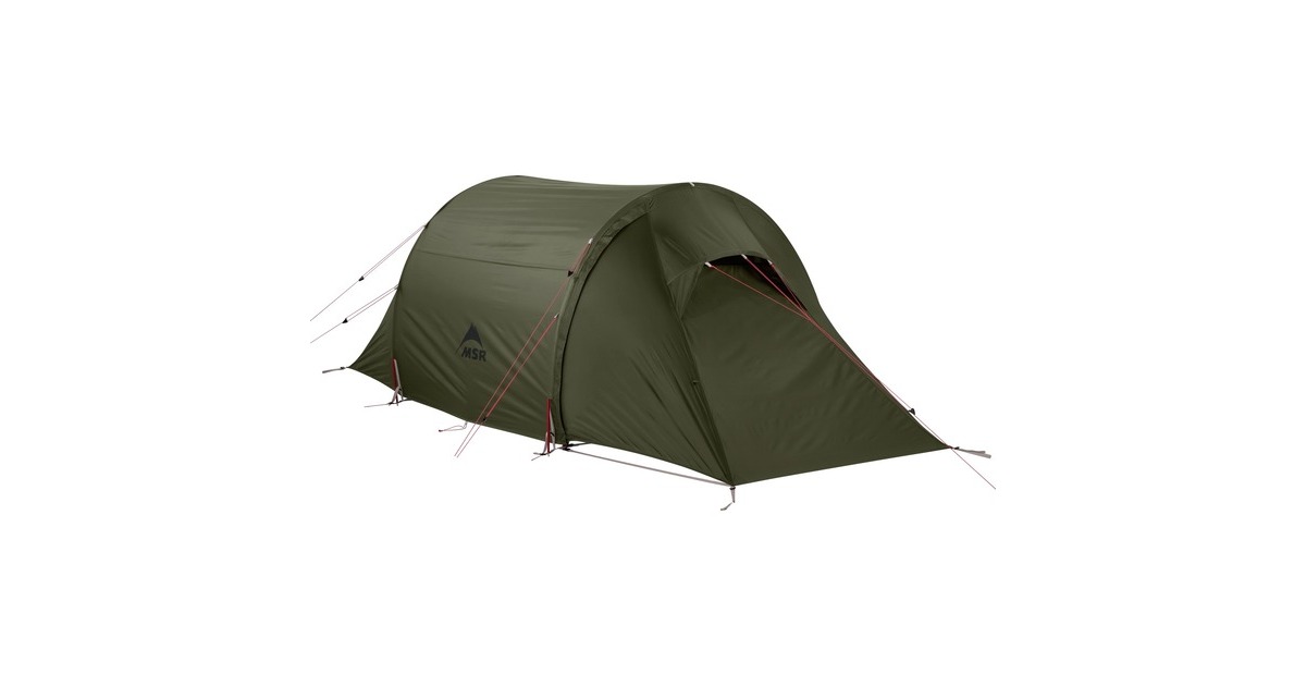 MSR Tunnelzelt Tindheim 2(olivgrün/rot, Modell 2023, mit Vorbau für Gepäck) MSR Tunnelzelt Tindheim 2(olivgrün/rot, Modell 2023, mit Vorbau für Gepäck)