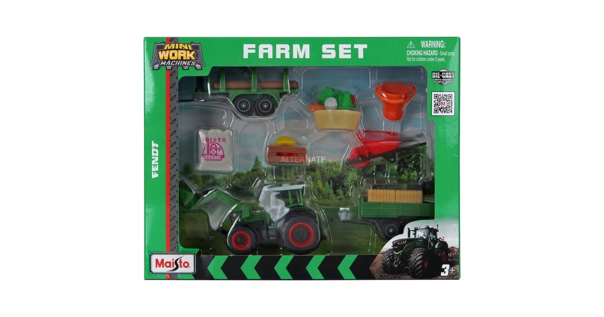 Maisto Mini Work Machines Fendt Farm Play Set , Modellfahrzeug