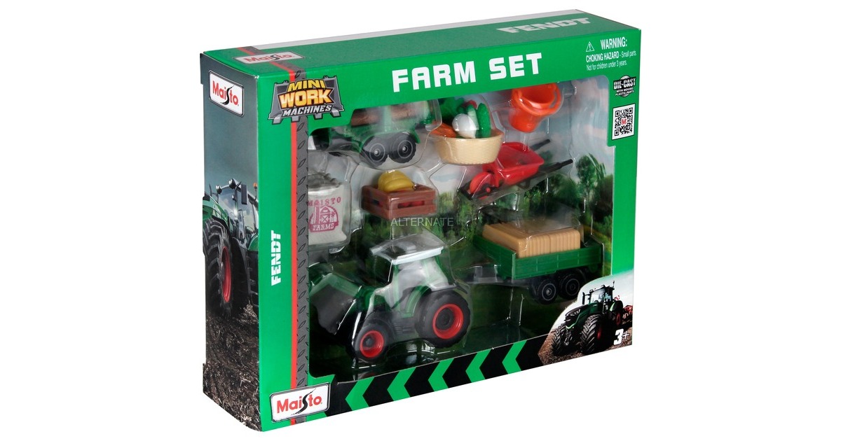 Maisto Mini Work Machines Fendt Farm Play Set , Modellfahrzeug