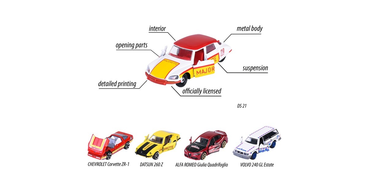 Majorette Anniversary Edition - Geschenkset mit 5 Modellautos, Spielfahrzeug