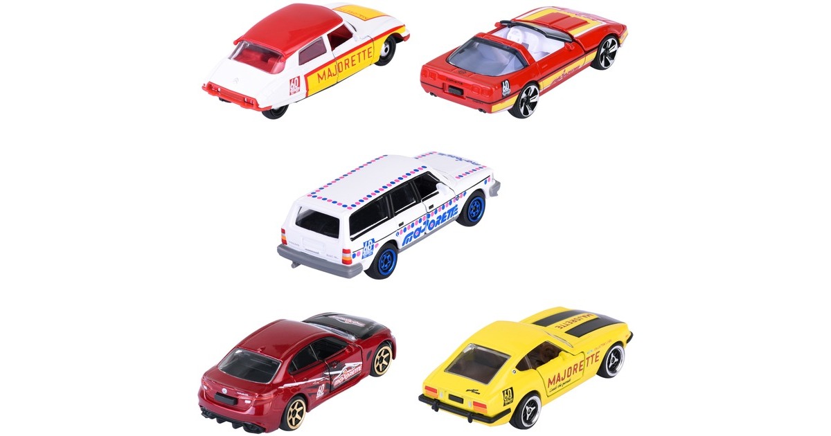 Majorette Anniversary Edition - Geschenkset mit 5 Modellautos, Spielfahrzeug