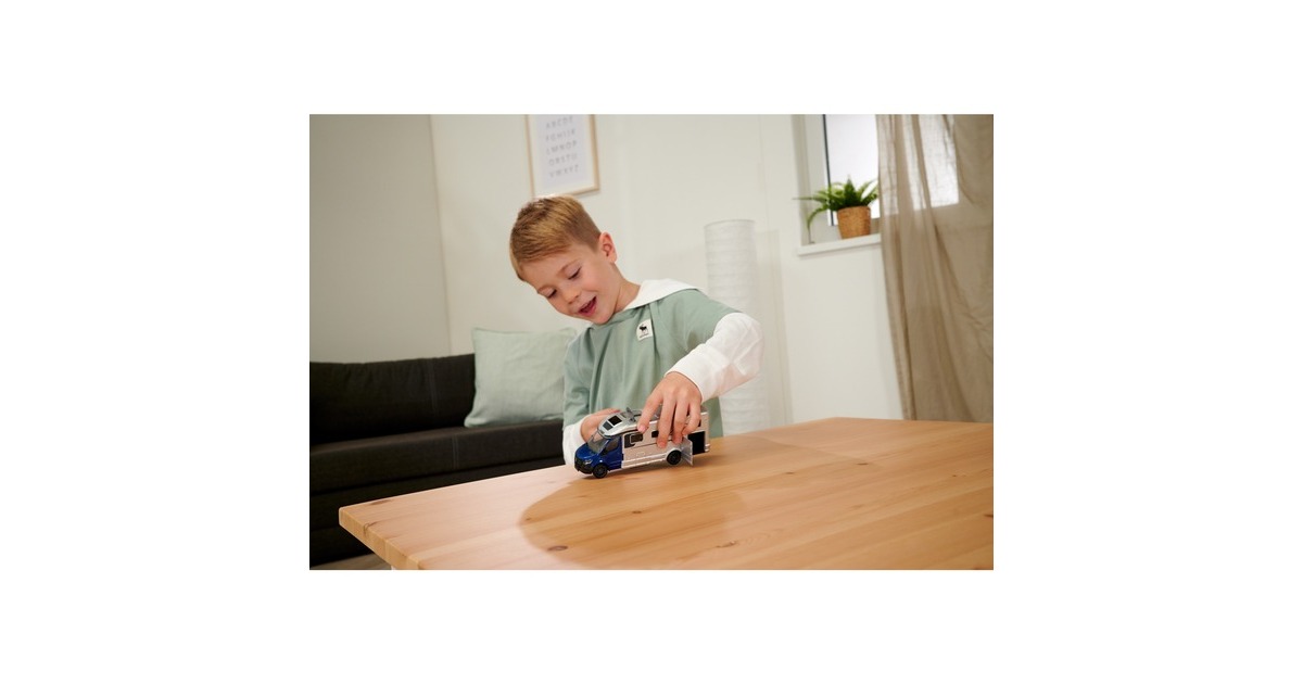 Majorette Hymer B-Klasse Camper, Spielfahrzeug(silber/blau)