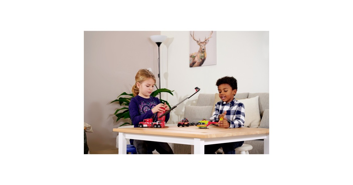 Majorette Land Rover Feuerwehrauto mit Boot, Spielfahrzeug