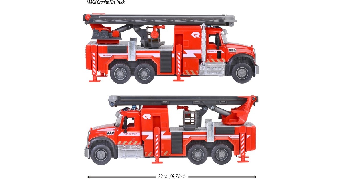 Majorette Mack Granite Feuerwehr-Truck, Spielfahrzeug