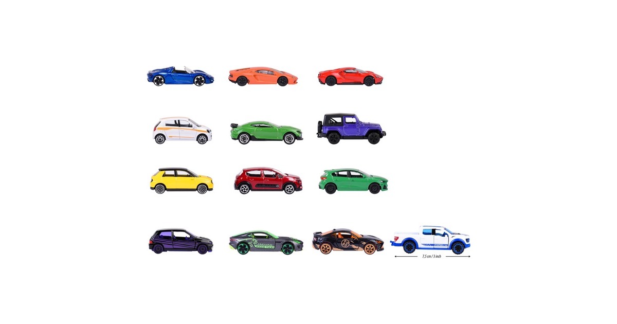 Majorette Mega-Pack mit 9 Street Cars und 4 Autos aus der Limited Edition 10, Spielfahrzeug