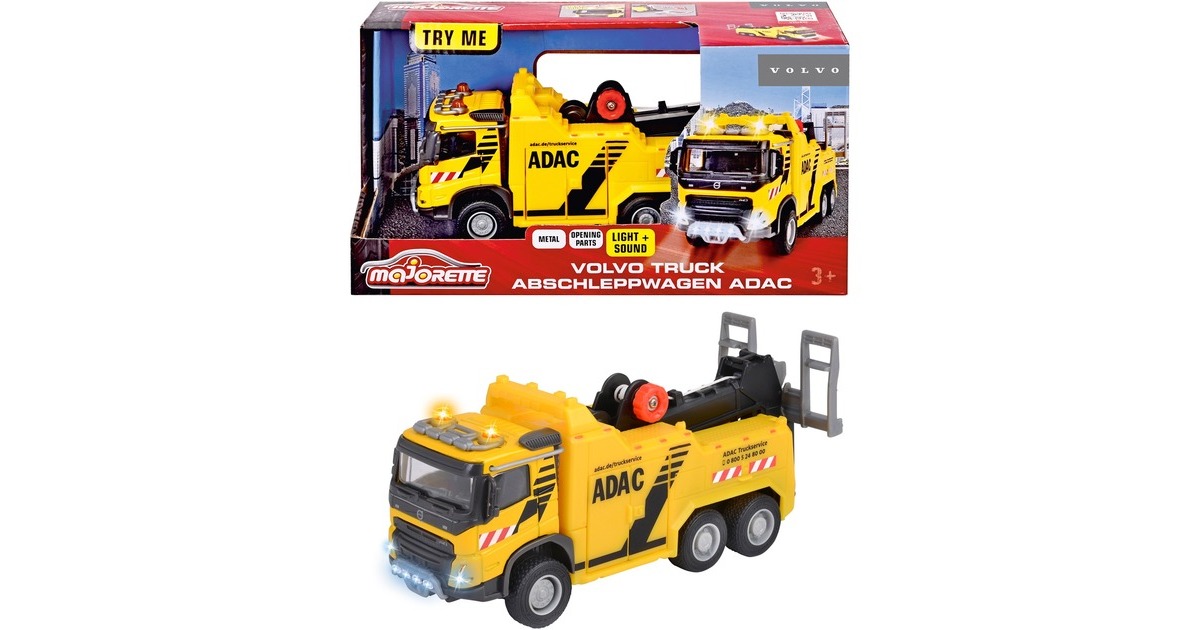 Majorette Volvo Truck Abschlepper ADAC, Spielfahrzeug