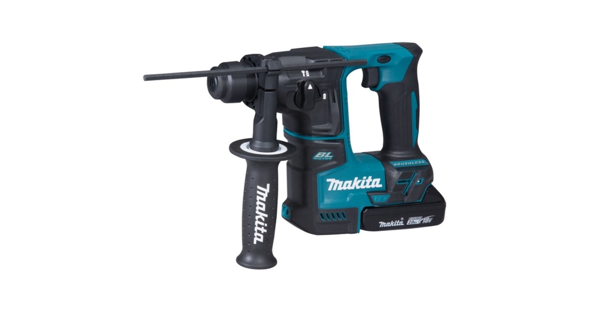 Makita Akku-Bohrhammer DHR171RAJ, SDS-plus, 18Volt(blau/schwarz, 2x Li-Ionen-Akku 2,0Ah, im MAKPAC Gr.3)