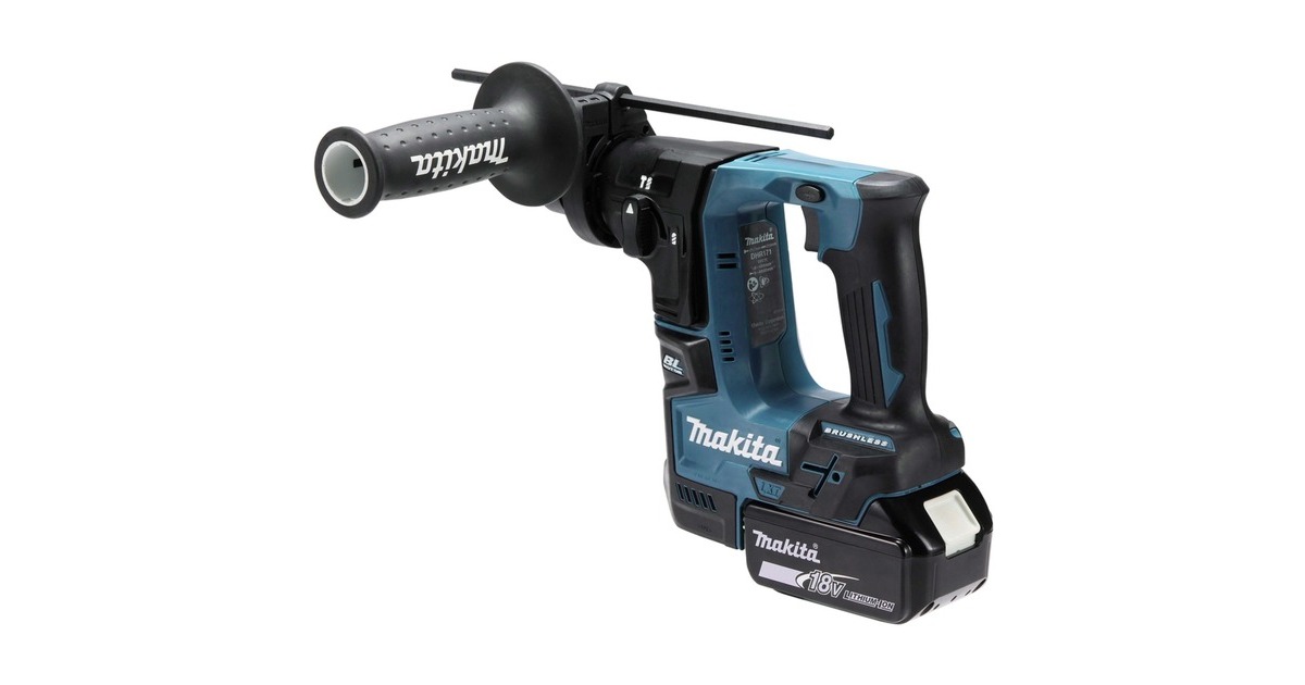 Makita Akku-Bohrhammer DHR171RAX3, SDS-plus, 18Volt(blau/schwarz, 2x Li-Ionen-Akku 2,0Ah, im Koffer)