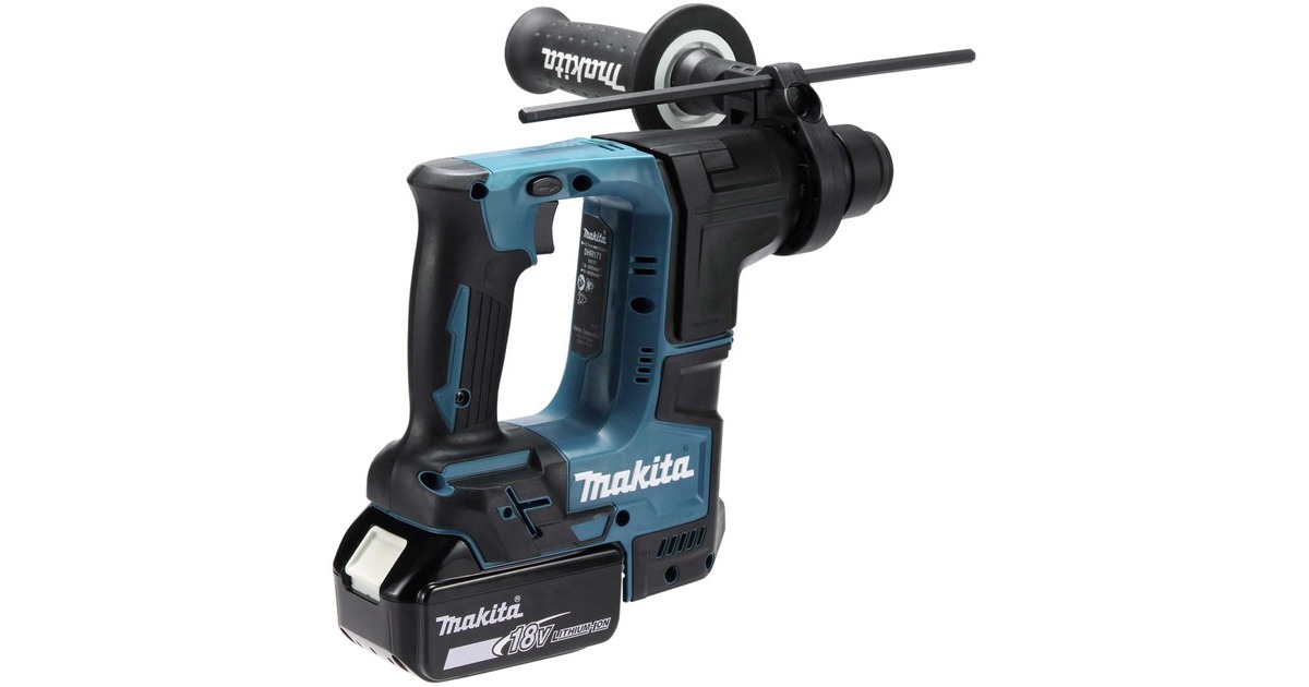 Makita Akku-Bohrhammer DHR171RAX3, SDS-plus, 18Volt(blau/schwarz, 2x Li-Ionen-Akku 2,0Ah, im Koffer)