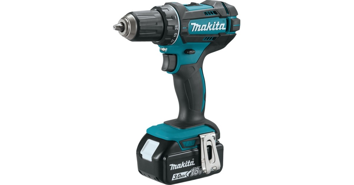 Makita Akku-Bohrschrauber DDF482RFJ, 18Volt(blau/schwarz, 2x Li-Ionen-Akku 3,0Ah, im MAKPAC Gr.2)