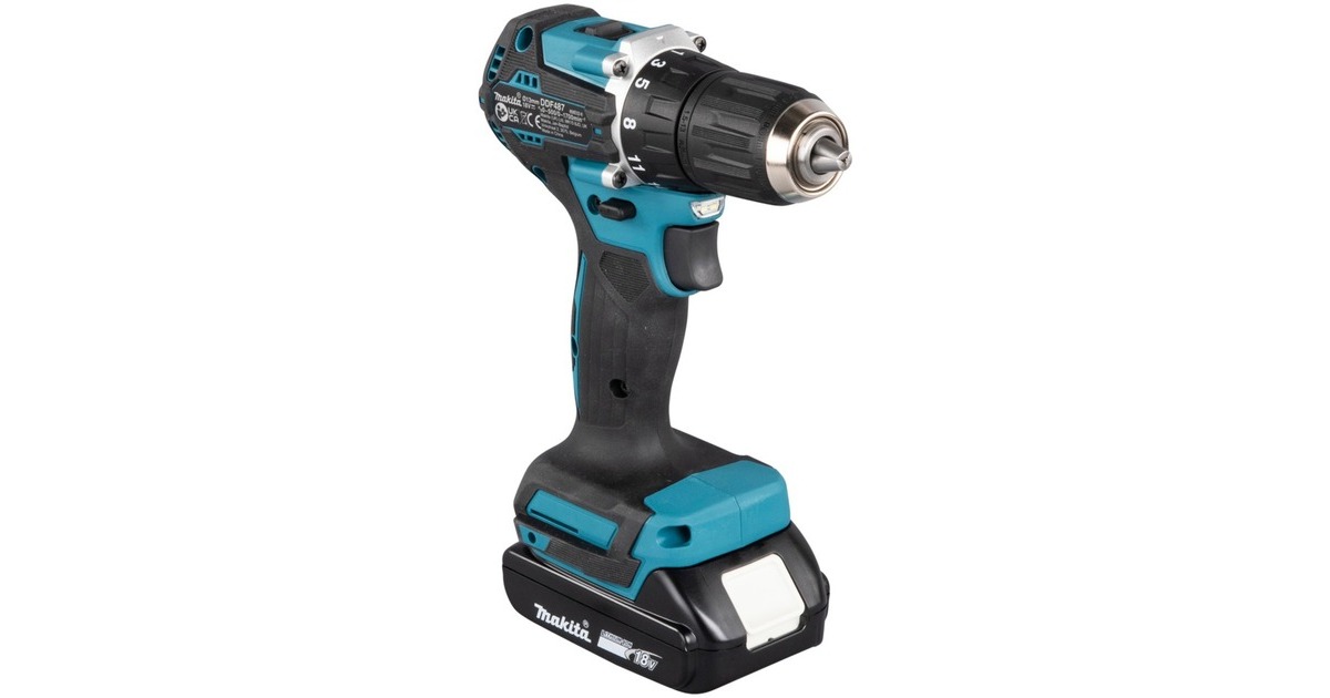 Makita Akku-Bohrschrauber DDF487RAJ, 18Volt(blau/schwarz, 2x Li-Ionen Akku 2,0Ah, MAKPAC) Makita Akku-Bohrschrauber DDF487RAJ, 18Volt(blau/schwarz, 2x Li-Ionen Akku 2,0Ah, MAKPAC)