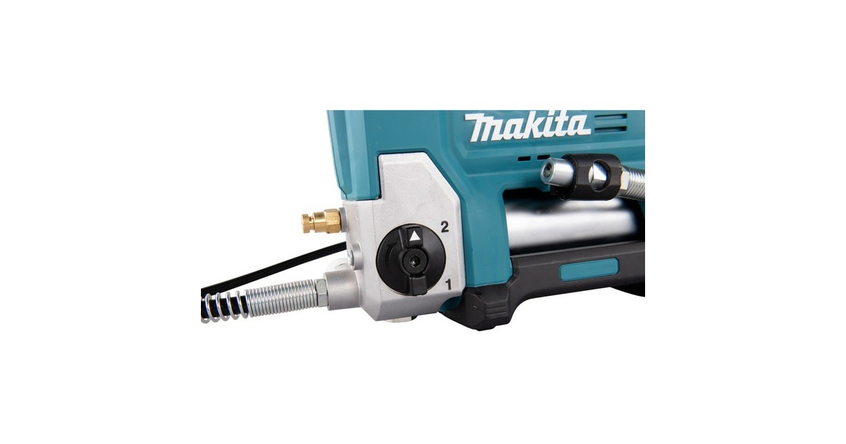 Makita Akku-Fettpresse DGP180RT, 18Volt, inkl. Zylinder A, Kartuschenpistole(blau/schwarz, Li-Ion-Akku 5,0Ah)