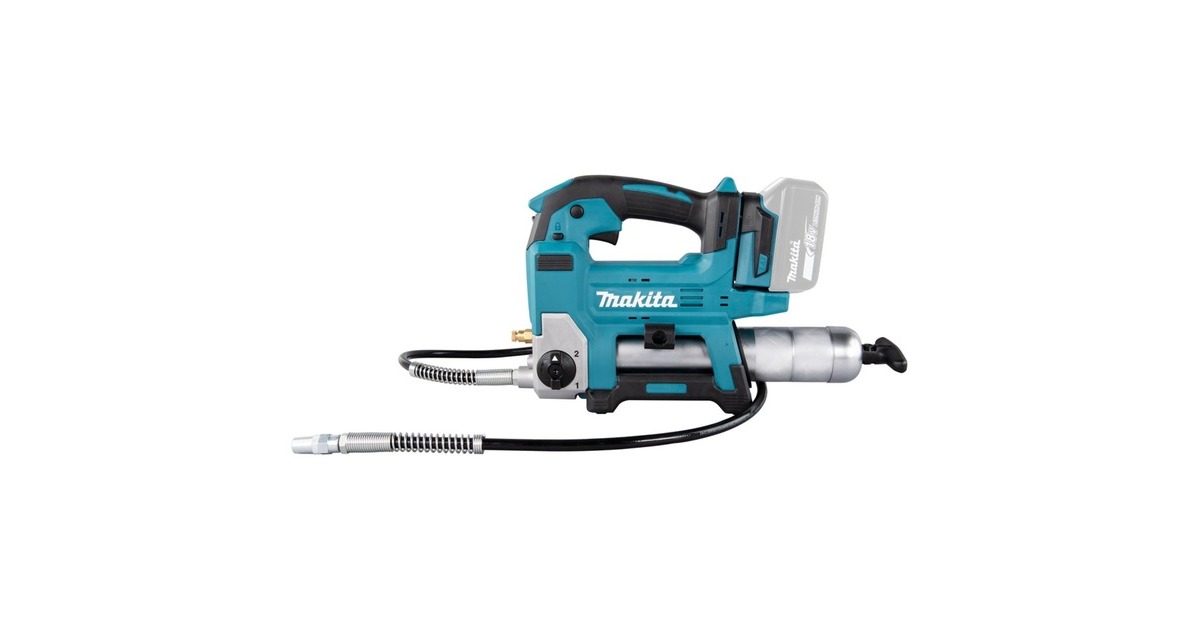Makita Akku-Fettpresse DGP180Z, 18Volt, inkl. Zylinder A, Kartuschenpistole(blau/schwarz, ohne Akku und Ladegerät)