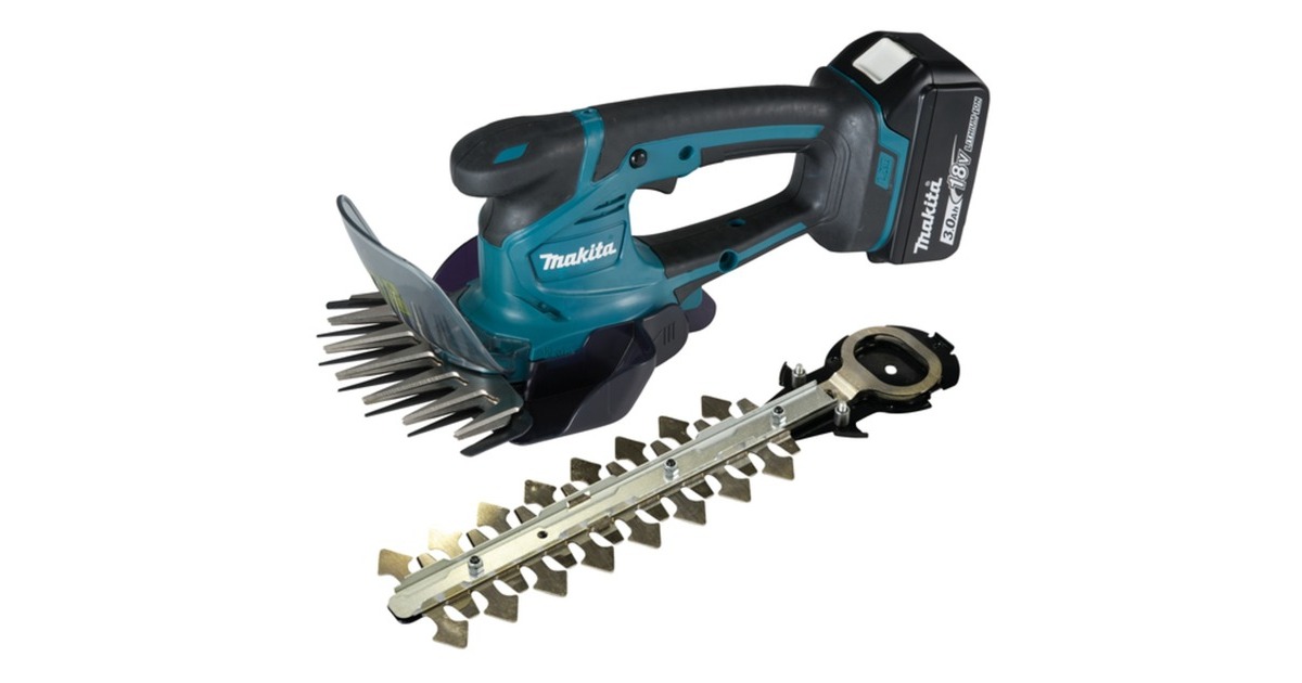 Makita Akku-Grasschere DUM604RFX, 18Volt(blau/schwarz, Li-Ionen Akku 3,0Ah)