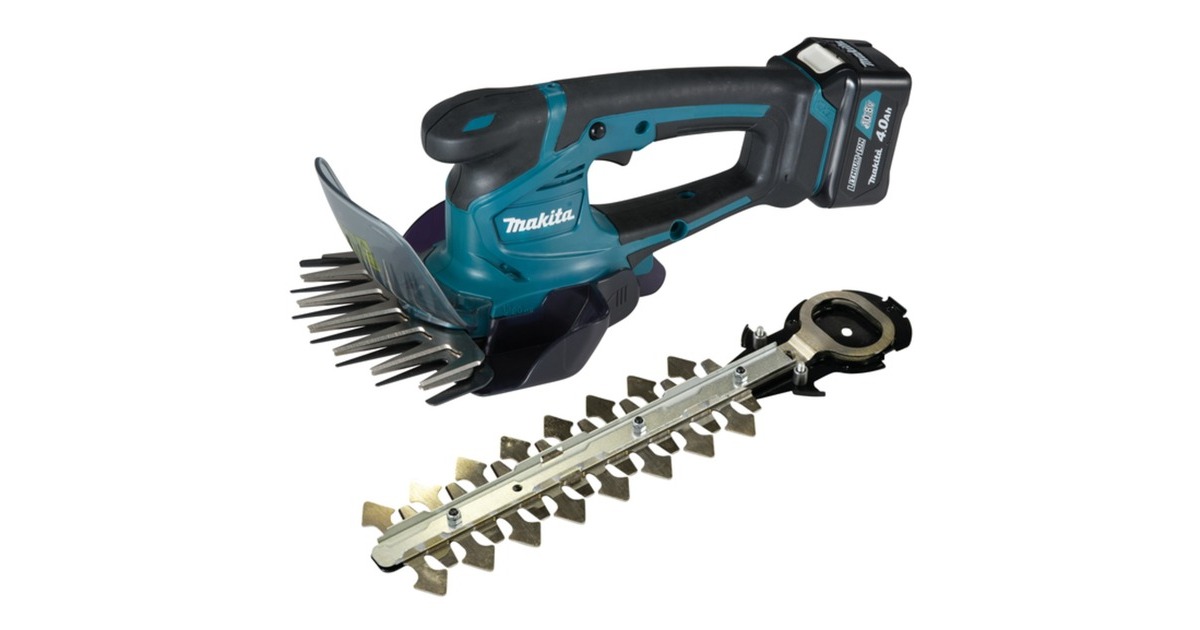 Makita Akku-Grasschere UM600DSMEX, 10,8Volt(blau/schwarz, 2x Li-Ionen Akku 4,0Ah)