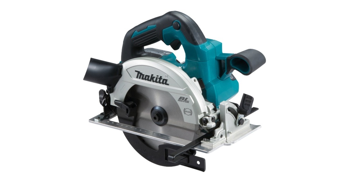 Makita Akku-Handkreissäge DHS661RTJU, 18Volt(blau/schwarz, 2x Li-Ionen Akku 5,0Ah, inkl. Funkadapter)
