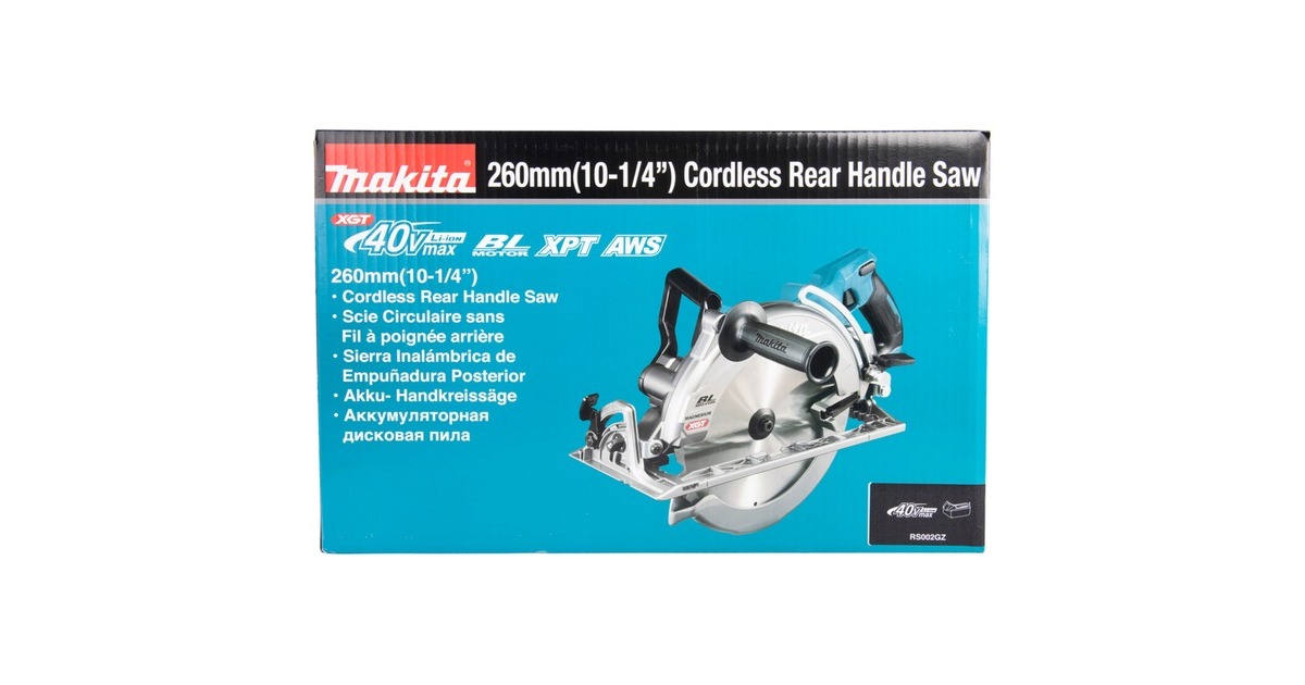 Makita Akku-Handkreissäge RS002GZ XGT, 40Volt(blau/schwarz, ohne Akku und Ladegerät)