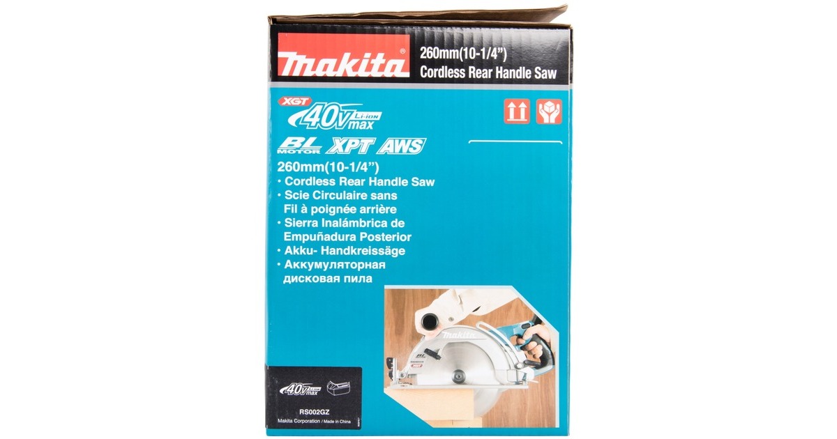 Makita Akku-Handkreissäge RS002GZ XGT, 40Volt(blau/schwarz, ohne Akku und Ladegerät)