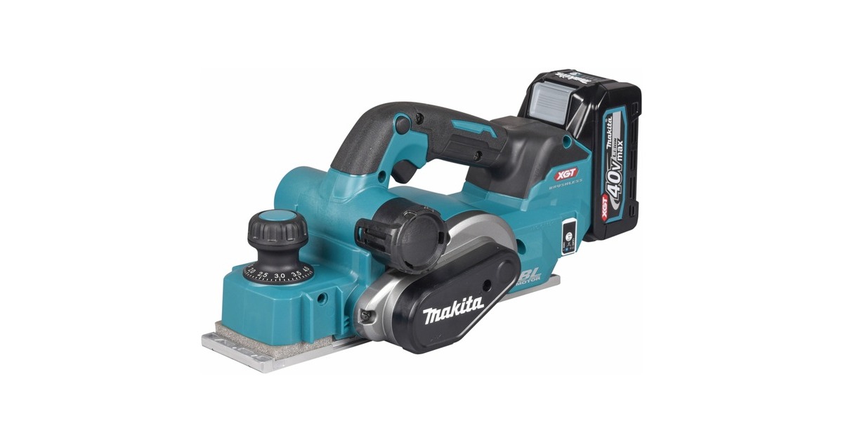 Makita Akku-Hobel KP001GM201, 40Volt, Elektrohobel(blau/schwarz, 2x Li-Ion XGT Akku 4,0Ah, MAKPAC Gr.3) Makita Akku-Hobel KP001GM201, 40Volt, Elektrohobel(blau/schwarz, 2x Li-Ion XGT Akku 4,0Ah, MAKPAC Gr.3)