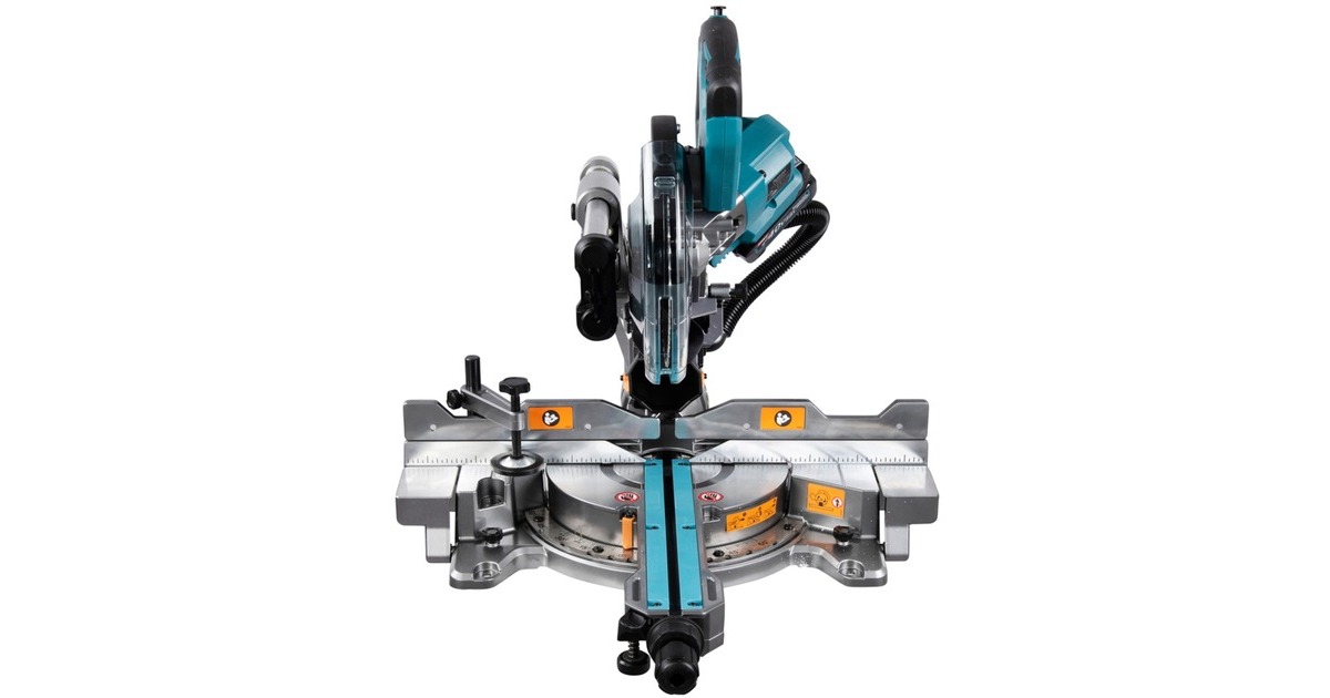 Makita Akku-Kapp-und Gehrungssäge LS002GZ01 XGT, 40Volt + Funk Adapter(blau, Bluetooth, ohne Akku und Ladegerät)