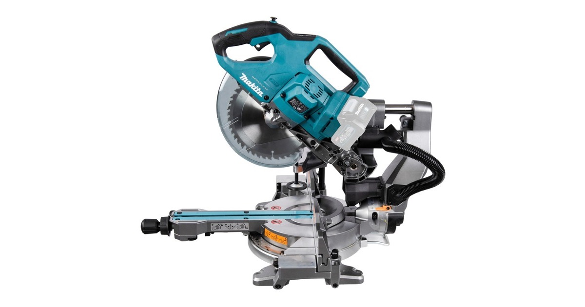 Makita Akku-Kapp-und Gehrungssäge LS002GZ01 XGT, 40Volt + Funk Adapter(blau, Bluetooth, ohne Akku und Ladegerät)