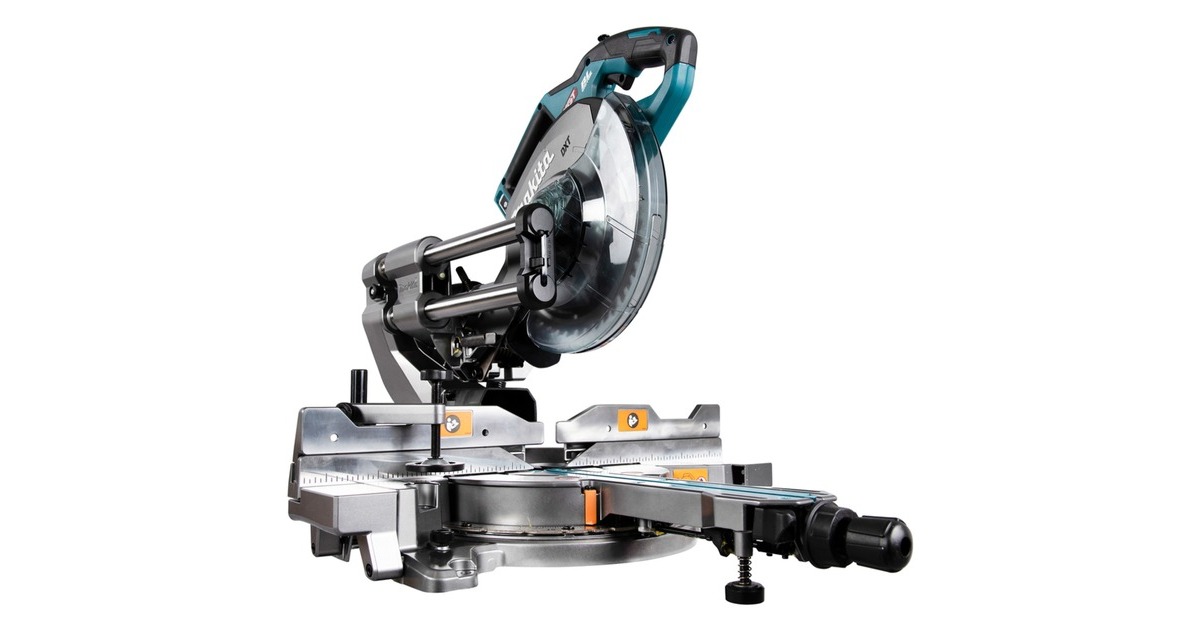 Makita Akku-Kapp-und Gehrungssäge LS002GZ01 XGT, 40Volt + Funk Adapter(blau, Bluetooth, ohne Akku und Ladegerät)