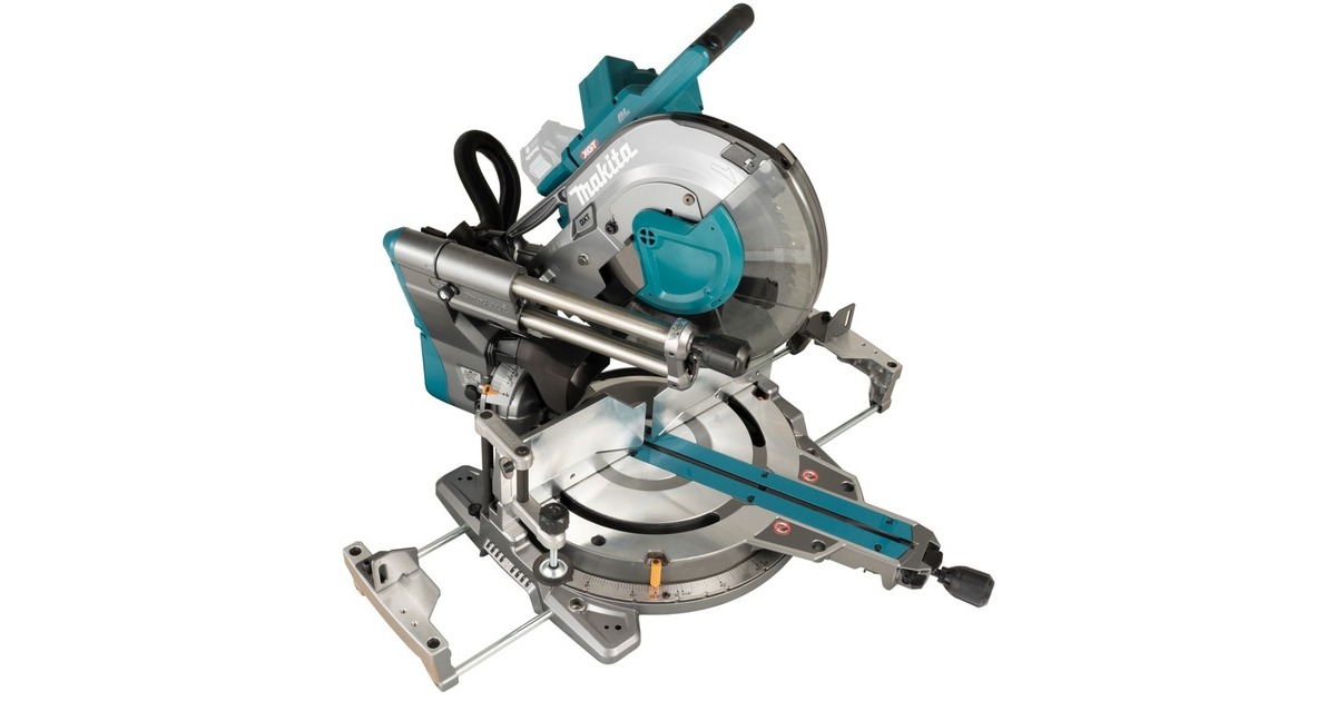 Makita Akku-Kapp-und Gehrungssäge LS003GZ01, 40Volt + Funk Adapter(blau, Bluetooth, ohne Akku und Ladegerät)