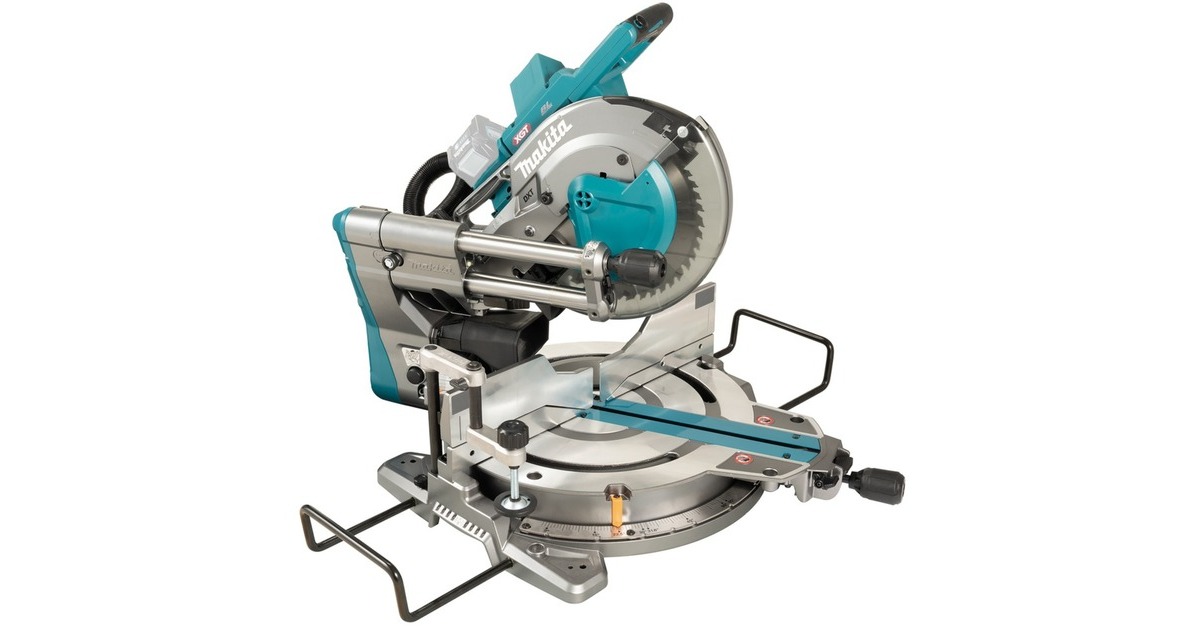 Makita Akku-Kapp-und Gehrungssäge LS004GZ01 XGT, 40Volt + Funk Adapter(blau, Bluetooth, ohne Akku und Ladegerät)