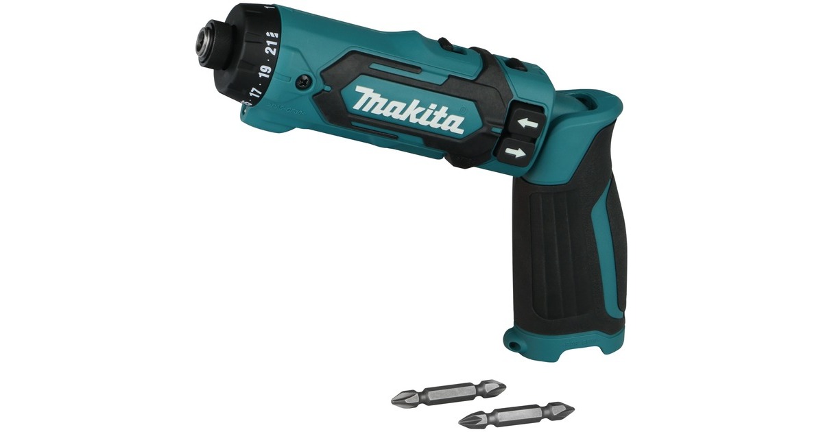 Makita Akku-Knickschrauber DF012DZ, 7,2Volt, Bohrschrauber(blau/schwarz, ohne Akku und Ladegerät)
