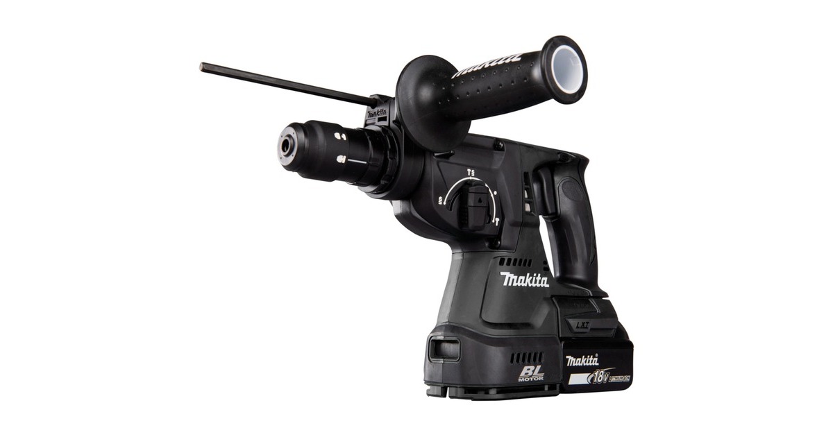 Makita Akku-Kombi-/ Bohrhammer DHR243RTJB, 18Volt, Sonderfarbe(schwarz, 2x Li-Ion-Akku 5,0 Ah, in MAKPAC Gr.4)