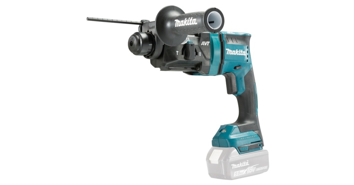 Makita Akku-Kombihammer DHR182ZU, 18Volt, Bohrhammer(blau/schwarz, Bluetooth, ohne Akku und Ladegerät)