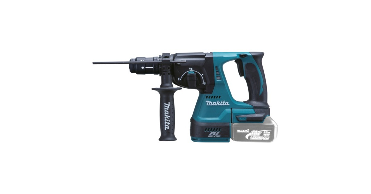 Makita Akku-Kombihammer DHR243Z, 18Volt, Bohrhammer(blau/schwarz, ohne Akku und Ladegerät)