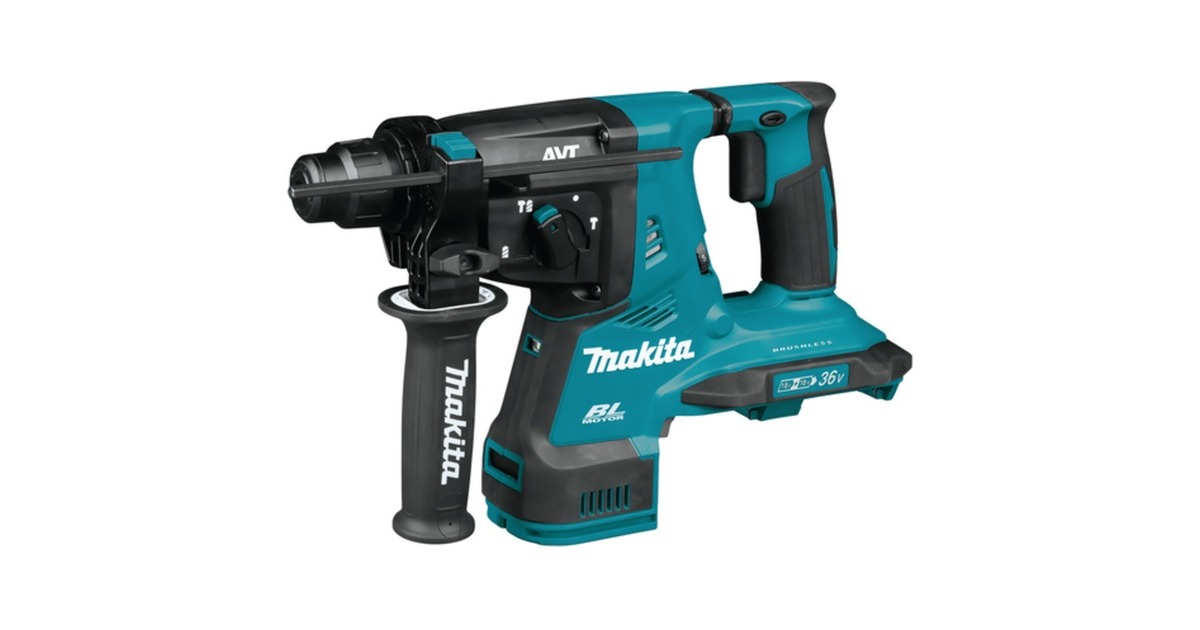 Makita Akku-Kombihammer DHR280ZJ SDS-PLUS, 36Volt (2x18V), Bohrhammer(blau/schwarz, ohne Akku und Ladegerät)