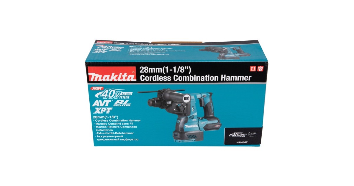 Makita Akku-Kombihammer HR003GZ XGT, 40Volt, Bohrhammer(blau/schwarz, ohne Akku und Ladegerät)
