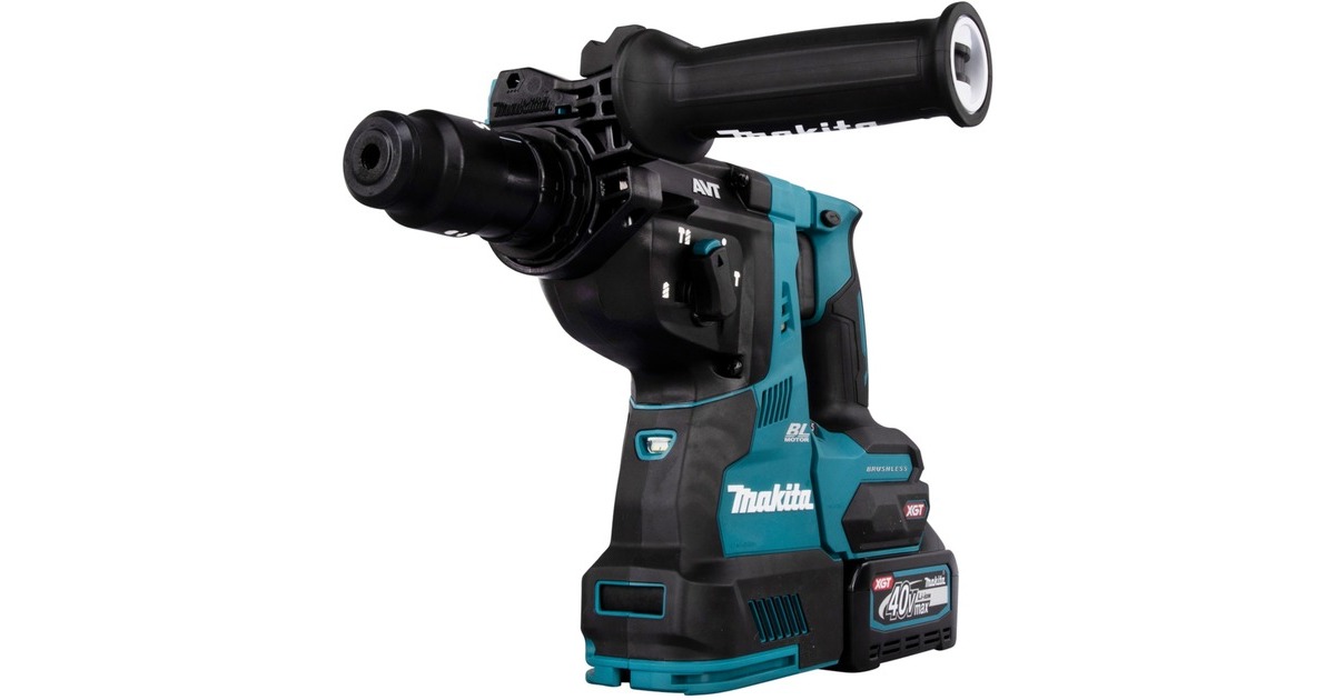 Makita Akku-Kombihammer HR004GM201 XGT, 40Volt, Bohrhammer(blau/schwarz, 2x Li-Ionen Akku 4Ah, MAKPAC)