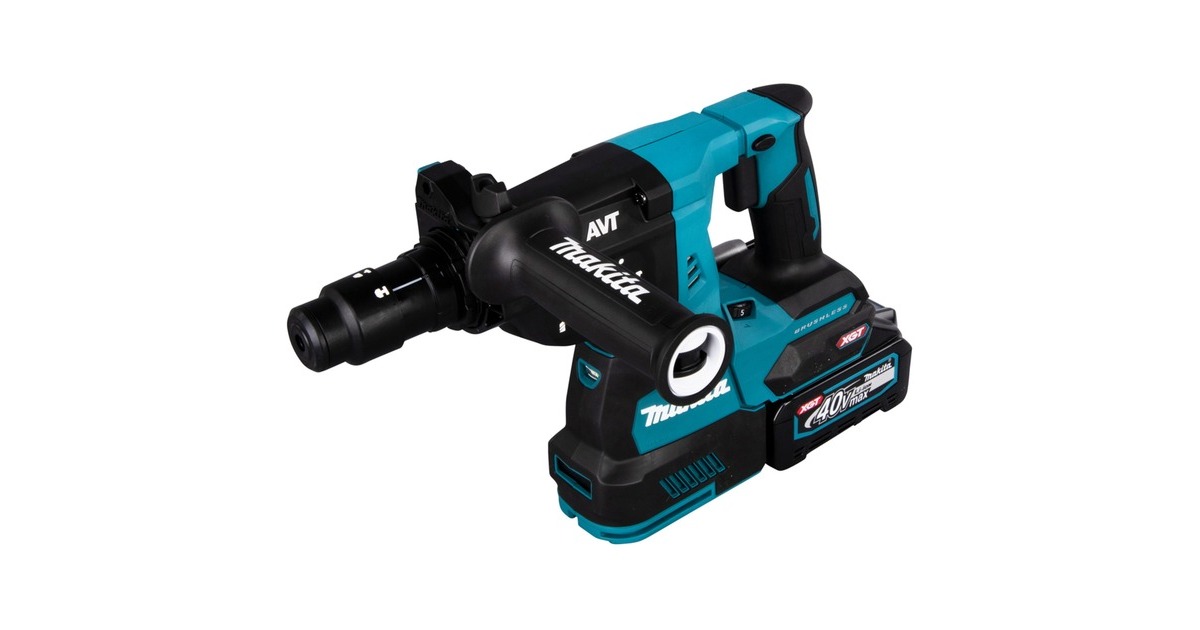 Makita Akku-Kombihammer HR004GM201 XGT, 40Volt, Bohrhammer(blau/schwarz, 2x Li-Ionen Akku 4Ah, MAKPAC)
