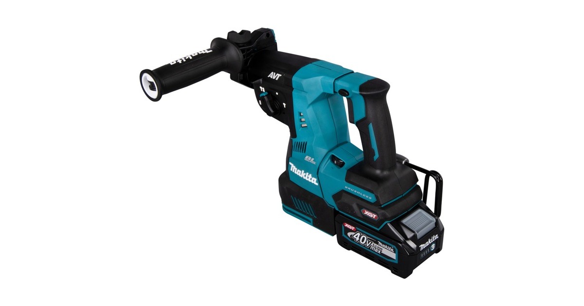 Makita Akku-Kombihammer HR004GM201 XGT, 40Volt, Bohrhammer(blau/schwarz, 2x Li-Ionen Akku 4Ah, MAKPAC)