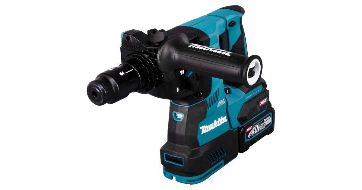 Makita Akku-Kombihammer HR004GM202 XGT, 40Volt, Bohrhammer(blau/schwarz, 2x Li-Ionen Akku 4Ah, MAKPAC, DX14)