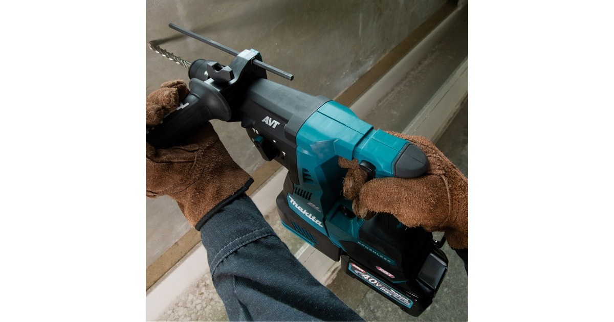 Makita Akku-Kombihammer HR004GM202 XGT, 40Volt, Bohrhammer(blau/schwarz, 2x Li-Ionen Akku 4Ah, MAKPAC, DX14)