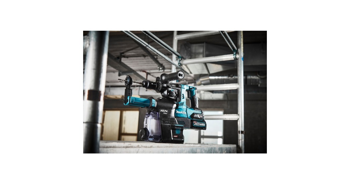 Makita Akku-Kombihammer HR004GM202 XGT, 40Volt, Bohrhammer(blau/schwarz, 2x Li-Ionen Akku 4Ah, MAKPAC, DX14)