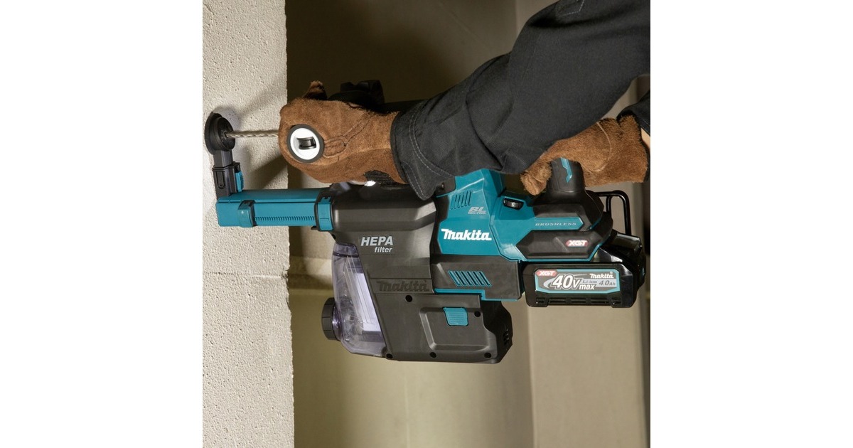 Makita Akku-Kombihammer HR004GM202 XGT, 40Volt, Bohrhammer(blau/schwarz, 2x Li-Ionen Akku 4Ah, MAKPAC, DX14)