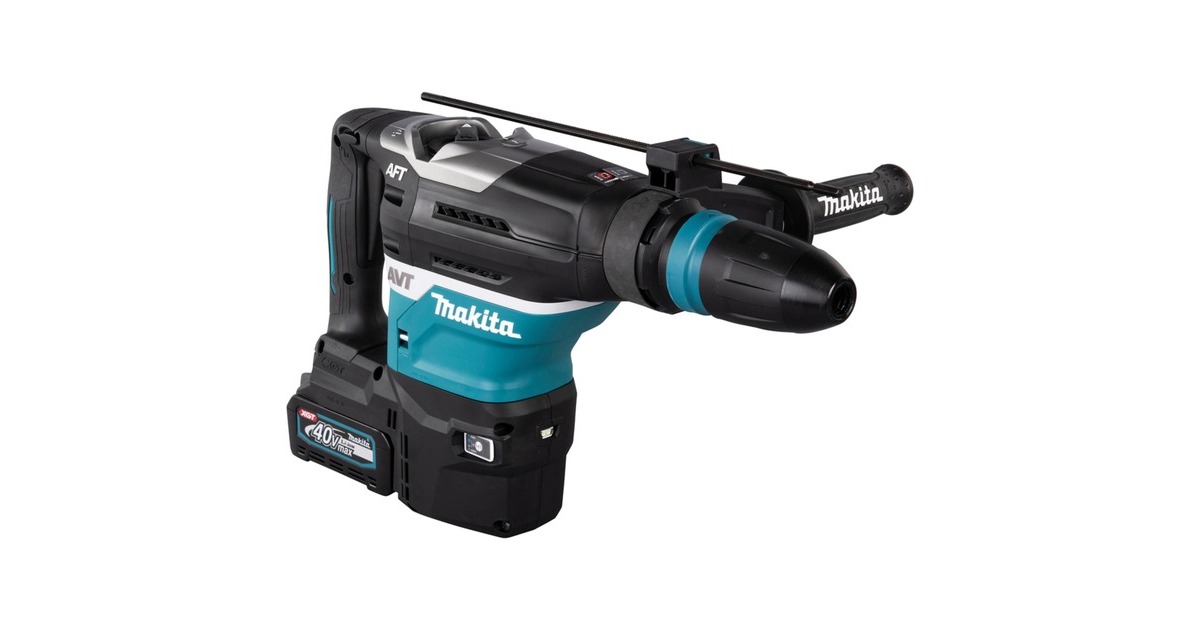 Makita Akku-Kombihammer HR005GM202 XGT, SDS-max, 40Volt, Bohrhammer(blau/schwarz, 2x Li-Ion Akku 4Ah, Koffer)