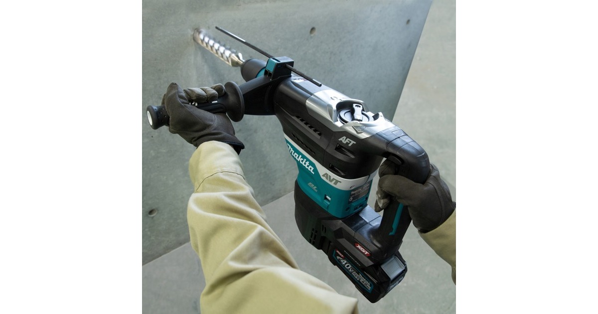 Makita Akku-Kombihammer HR005GM202 XGT, SDS-max, 40Volt, Bohrhammer(blau/schwarz, 2x Li-Ion Akku 4Ah, Koffer)