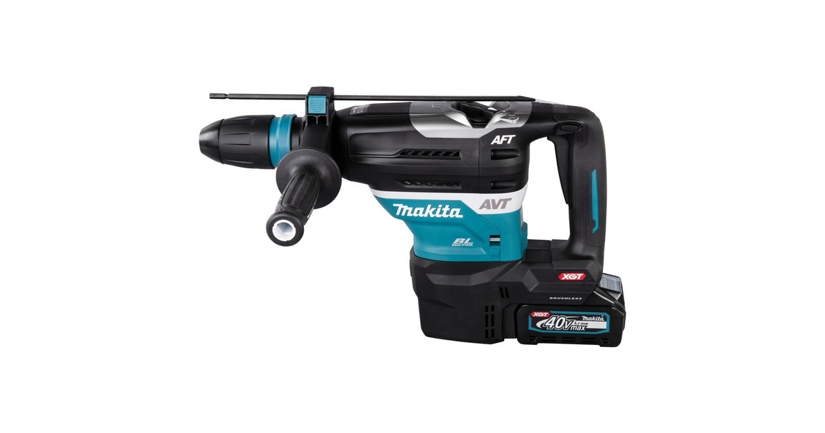 Makita Akku-Kombihammer HR005GM202 XGT, SDS-max, 40Volt, Bohrhammer(blau/schwarz, 2x Li-Ion Akku 4Ah, Koffer)