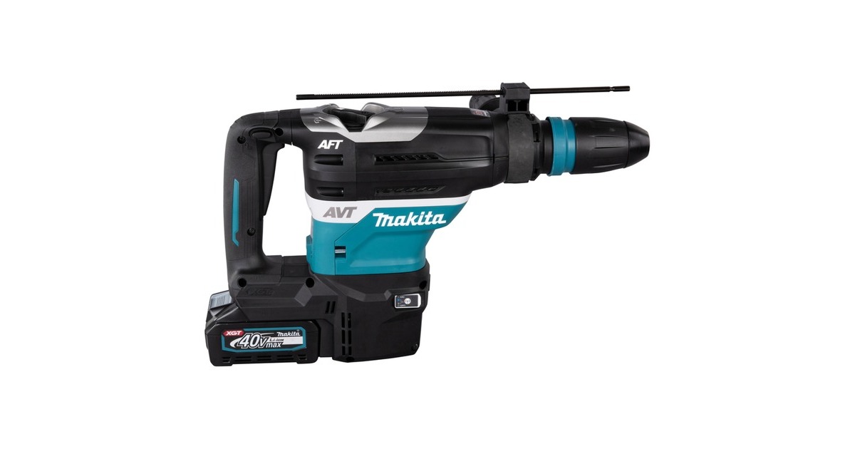 Makita Akku-Kombihammer HR005GM202 XGT, SDS-max, 40Volt, Bohrhammer(blau/schwarz, 2x Li-Ion Akku 4Ah, Koffer)