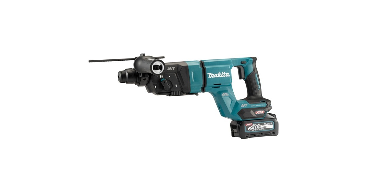 Makita Akku-Kombihammer HR007GM201 XGT, 40Volt, Bohrhammer(blau/schwarz, 2x Li-Ion Akku 4,0Ah)
