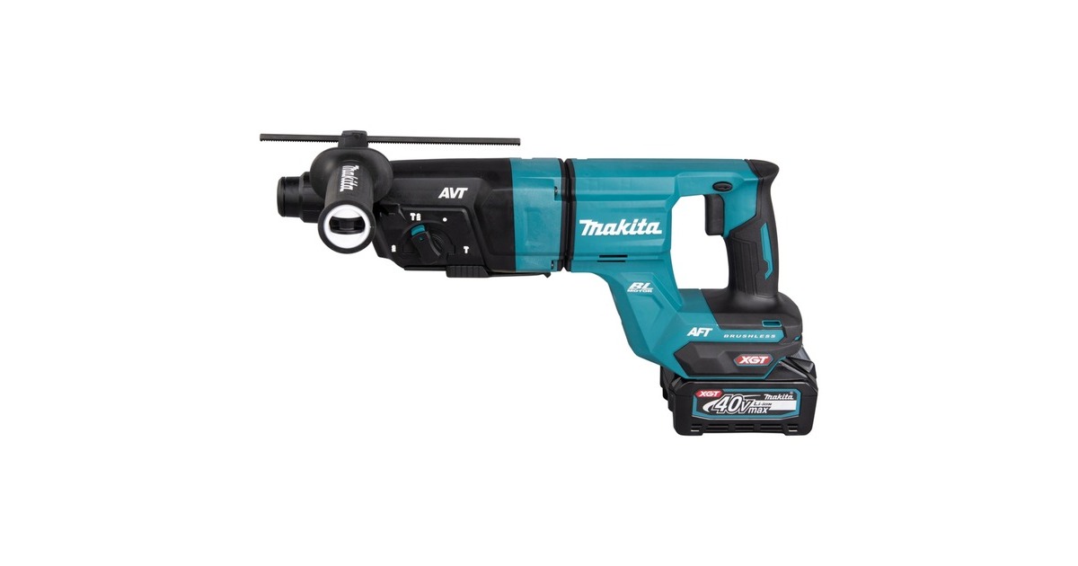 Makita Akku-Kombihammer HR007GM201 XGT, 40Volt, Bohrhammer(blau/schwarz, 2x Li-Ion Akku 4,0Ah)